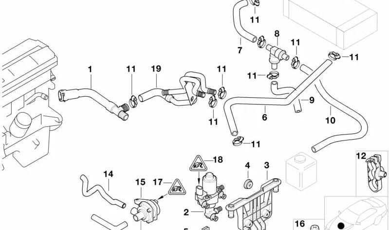 Conector eléctrico 2 pines OEM 12521732460 para BMW E81, E82, E87, E88, E36, E46, E90, E91, E92, E93, E39, E60, E61, F07, F10, F11, E63, E64, E38, E65, E66, F01, F02, E31, E84, E83, E70, E71, Z3. Original BMW.
