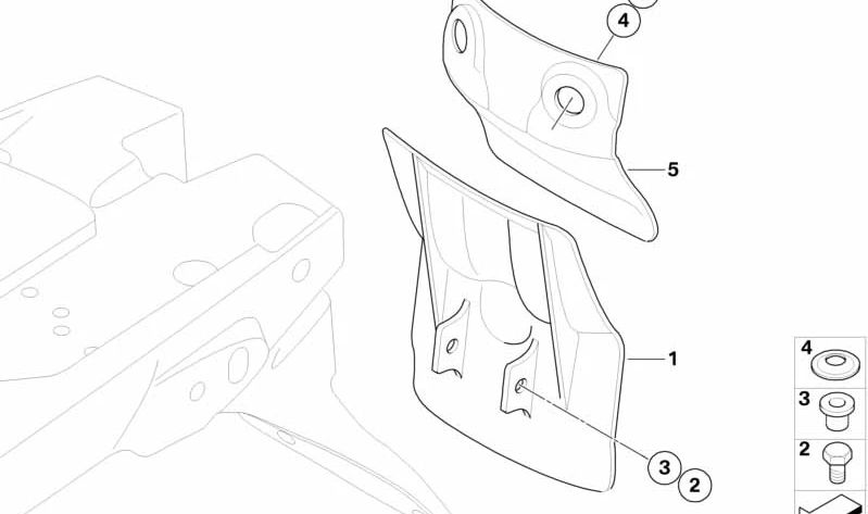 Protecteur contre les éclaboussures OEM 46627710733 pour BMW Motorrad G 450 X (GK16) 2008-2011. Pièce BMW Motorrad originale. Idéal pour protéger la boue arrière et l'amortisseur de saleté.