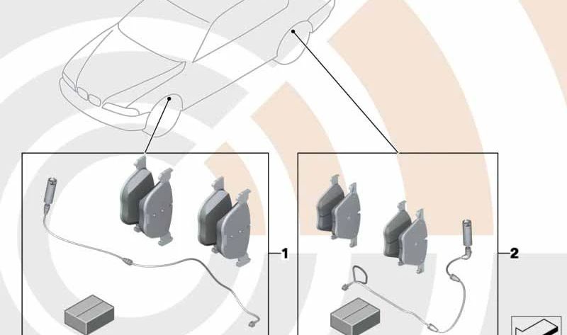 Pilules de freinage fixées pour BMW E39 (OEM 34112157590). BMW d'origine