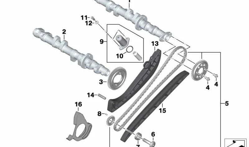 Zahnrad für die Nockenwelle OEM 11317675490 für BMW Motorräder K1200S, K1300S, K1200R, K1300R, K1200GT, K1300GT... und mehr. Original BMW Motorrad.