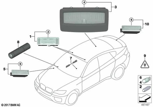 OEM-Seitenspiegelleuchte 63316962016 für BMW E81, E87, X1 E84, X5 E70, X6 E71... und mehr. Original BMW.