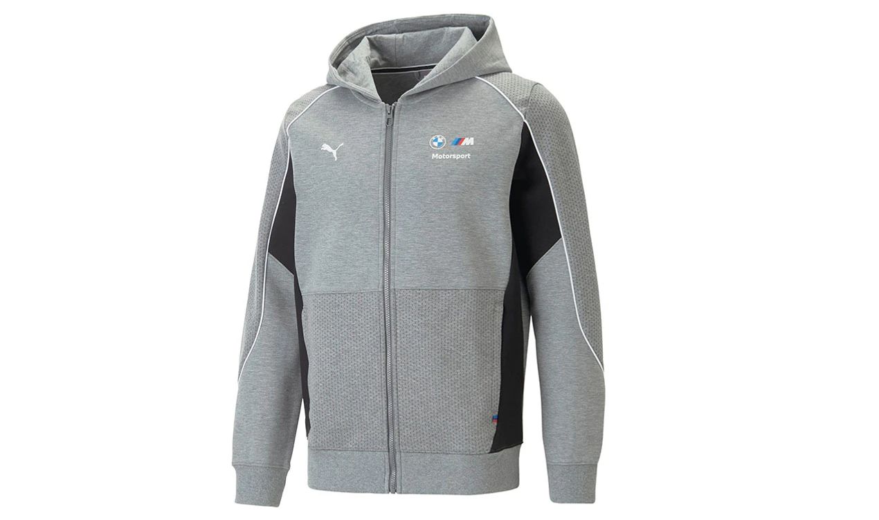 BMW M Motorsport Hooded Jacket size L Medium Gray Heather for PUMA. Valid for BMW.