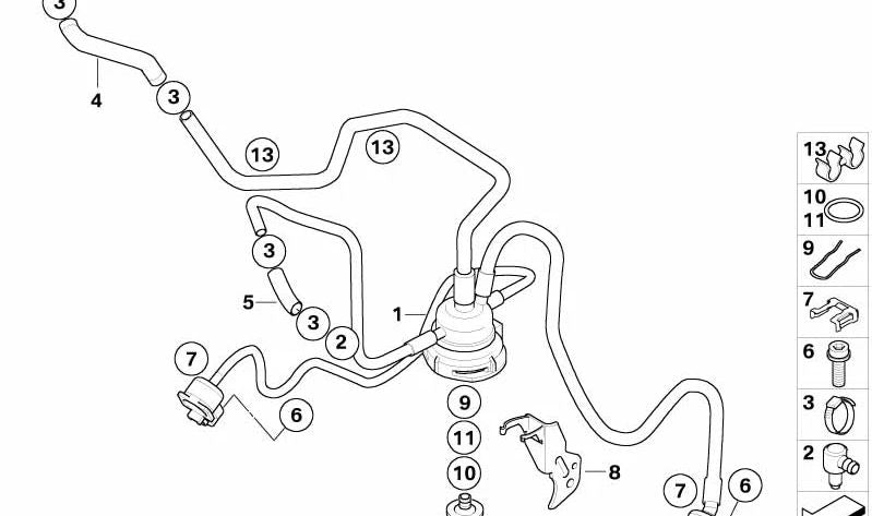 Distribuidor de combustible OEM 13537718522 para BMW Motorrad R 1200 GS Adventure (RK25, 0470) años 2009-2013. Original BMW Motorrad.