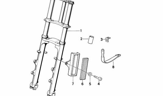 Tornillo cilíndrico M6X45 OEM 46612322495 para motos BMW R850R, R1100R, R80GS, K100RS... y más. Original BMW Motorrad.