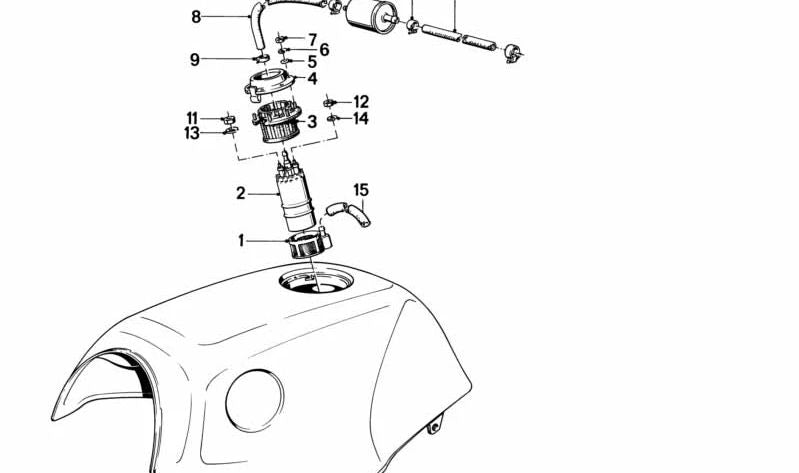 Amortisseur arrière OEM 16121450712 pour motos BMW K100, K100 RS, K100 RT. BMW Motorrad d'origine.