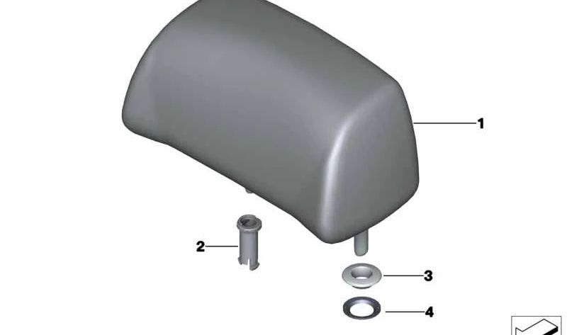 OEM 52207027506 rear guide caps for BMW E46, E93, E63, E64, F12, F13. Compatible with N. original BMW versions.