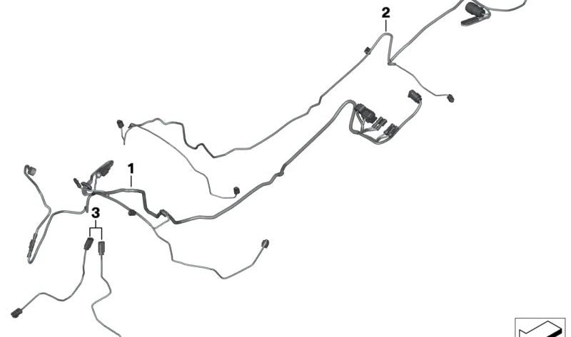 Faisceau de câbles pour phare supplémentaire à LED OEM 61128394716 pour motos BMW R 1250 RT, R 1250 R. BMW Motorrad d'origine.