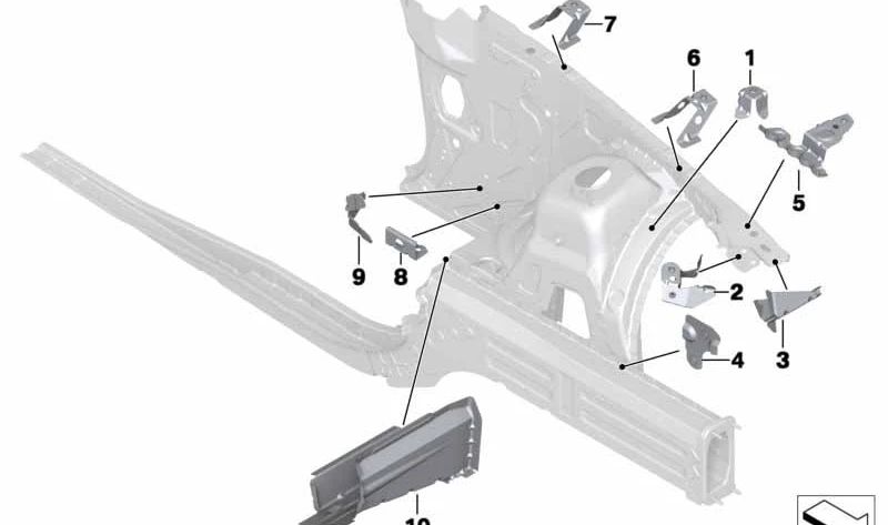 Soporte tubo flexible de freno izquierdo OEM 41007184917 para BMW E81, E87, E90, E92, X1 E84... y más. Original BMW.