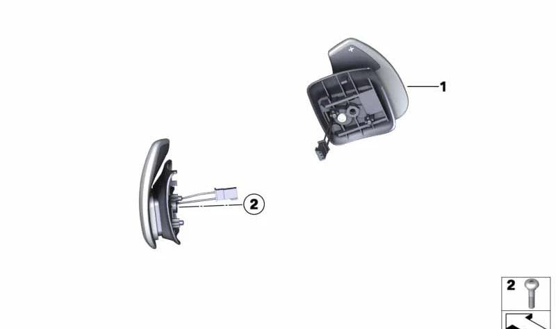 Perlado alavanca de alavanca OEM 61319225042 para BMW E81, E82, E87, E88, E90, E91, E84, E71, E72. BMW original.