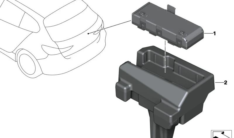Supporto HKFM OEM 61357499305 per BMW F40. BMW originale.