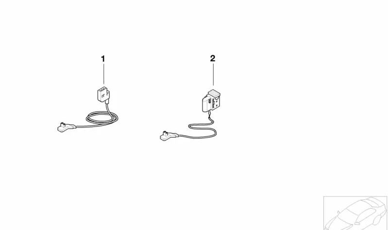 Cable de reparación pretensor cinturón OEM 61128384875 para BMW Serie 5 E39, E60, E60N, E61 y Serie 7 E38. Original BMW.