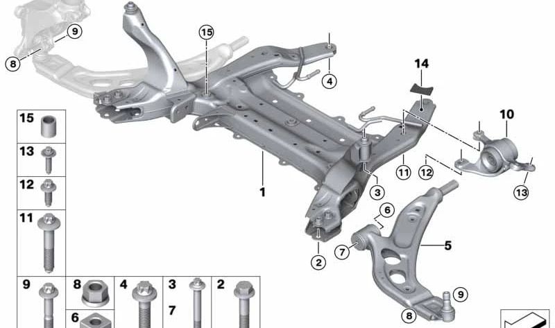 ASA OEM 31116860760 Parafuso para BMW F45, F46. BMW original.