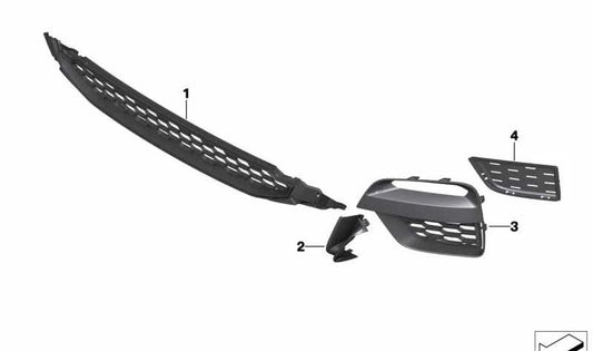 Right air intake cover OEM 51118064594 for BMW G01, G02. Original BMW