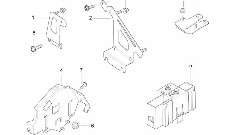 Soporte original para unidad de control de sensores de aparcamiento PDC OEM 61138352967 para BMW E38. Compatible con todos los modelos de la serie 7 E38. Original BMW.