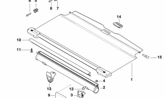 Soporte izquierdo (gris) OEM 51478193957 para BMW E36. Pieza original BMW.