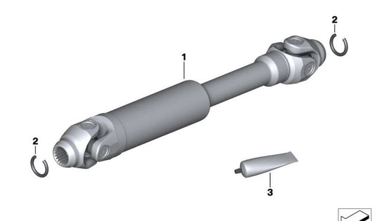 Árbol cardan OEM 26117655802 para motos BMW R1150 GS, R1150 RS, R850 RT, R1150 R, R850 R... y más. Original BMW Motorrad.