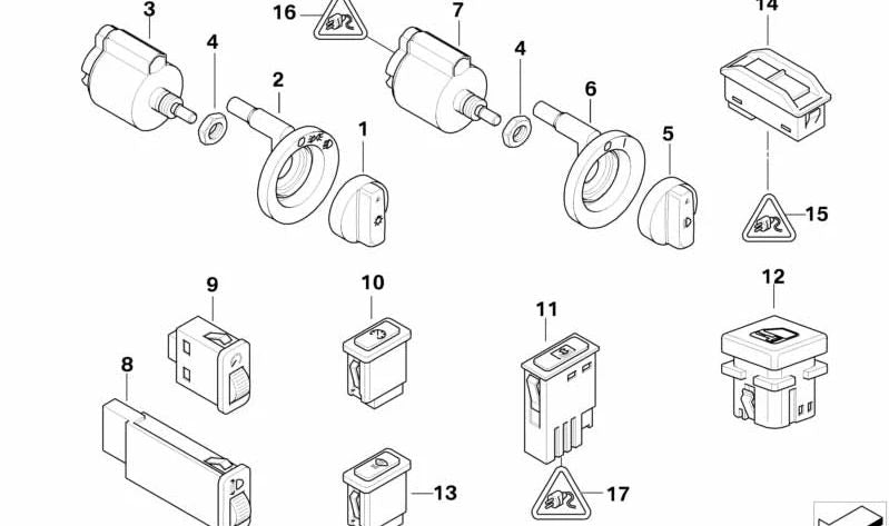 Regulador de Iluminación OEM 61318360461 Para BMW E39. Control de Brillo del Cuadro y Mandos. BMW originale.