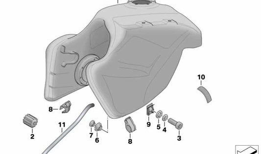 OEM rubber washer 16112328329 for bmw R1100S motorcycles, R850C, R1200C, R1200cl. Original BMW Motorrad.