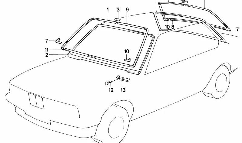 Manguito OEM 51311959713 para BMW Serie 6 E24, Serie 7 E23. Original BMW.