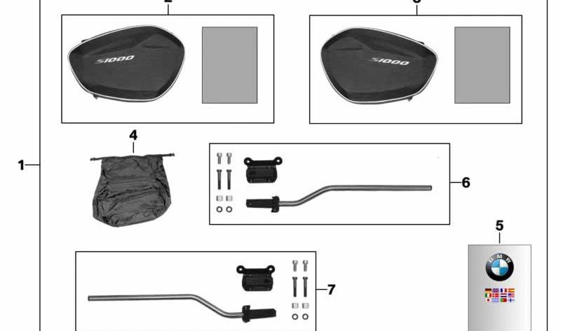 Rechte Distanzhalterung OEM 77402446913 für BMW S 1000 RR, S 1000 R Motorräder. Original BMW Motorrad.
