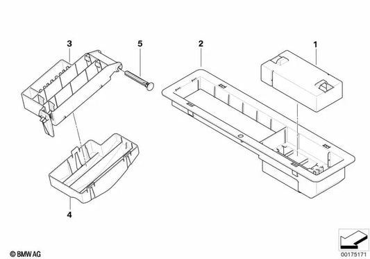 Cubierta de portador de fusibles OEM 61138372312 para BMW Z8 E52. Original BMW.