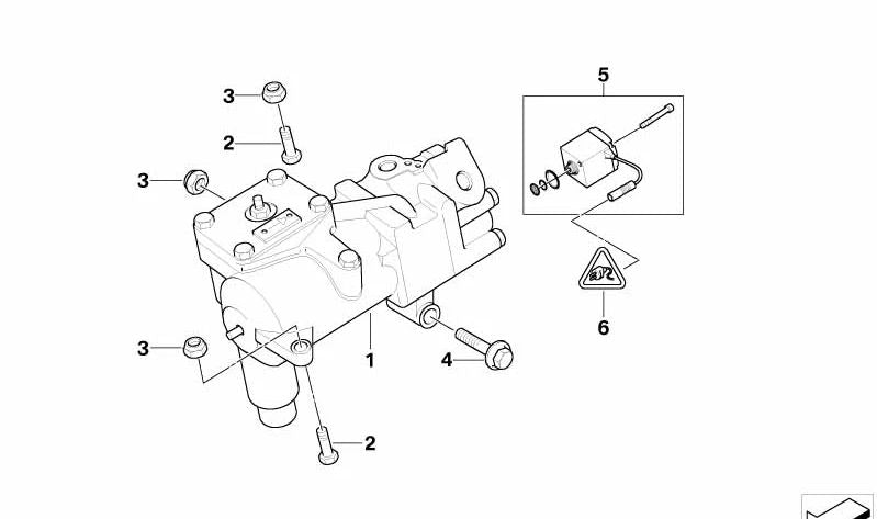 Tornillo de bloqueo OEM 32201092472 para BMW E39, E38. Original BMW