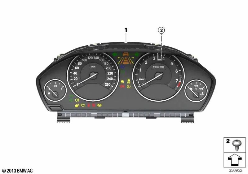 Instrumententafel OEM 62105A03A09 für BMW 3er F30, F31, F34 und 4er F32, F33, F36... und mehr. Original BMW.