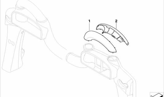 Finitura soglia cromata antirollio anteriore destra OEM 51437124906 per MINI Cabrio R52 (11/2002 - 07/2008). MINI originale.