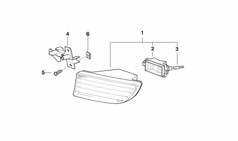 Antiniebla delantero izquierdo OEM 63178362401 para BMW E38. Compatible con todos los modelos BMW Serie 7 E38. Recambio original BMW.