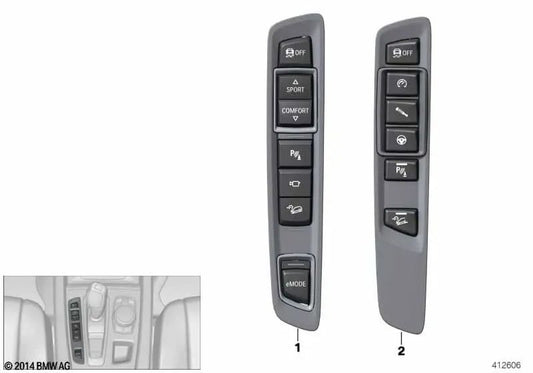 Center console control unit for BMW F15, F16 (OEM 61319262725). Original BMW