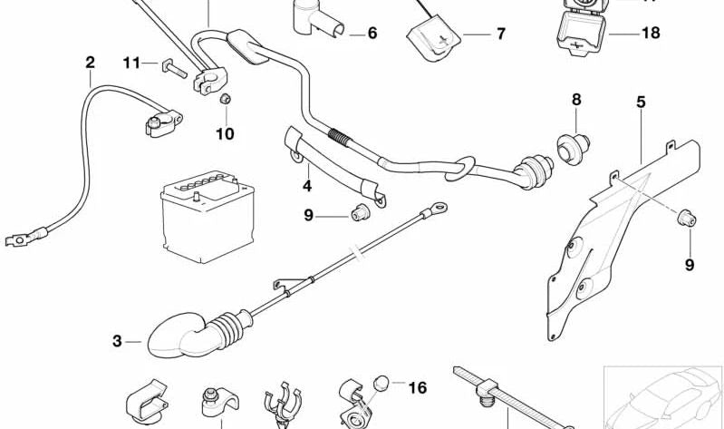 Kabelhandbuch für BMW E39, E38 (OEM 12421740751). Original BMW