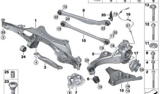 Armado de suspensão inferior para BMW X1 U11, U12 (OEM 33326894276). BMW original