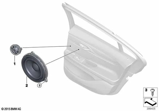 Hifi-System tweeter OEM 65139354083 for BMW 5 Series F90, G30, G31, 6 Series G32, 7 Series G11, G12... and more. Genuine BMW.