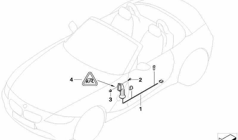 Cableado de puerta lado conductor OEM 61129232415 para BMW Z4 E89 (sDrive18i, sDrive20i, sDrive23i). Modelos compatibles: LL11, LL12, LL21, LL22, LL31, LL32, LL41, LL42, LM31, LM32. Original BMW.
