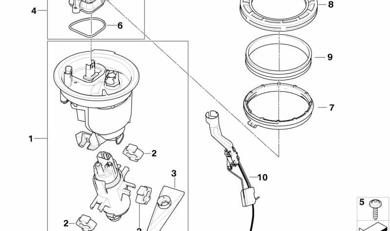 Sensor de nivel de combustible OEM 16148554064 para BMW Motorrad R 1200 GS (RK25) 2009-2012. Repuesto original BMW Motorrad.
