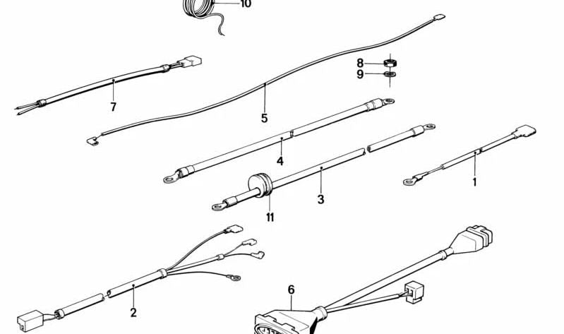 Cable de bobina de encendido OEM 61111243647 para BMW R248. Original BMW.