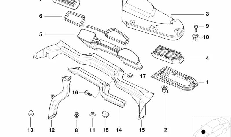 Junta de goma OEM 64318363487 para BMW E38. Original BMW.