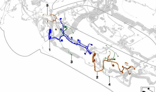 Câblage de porte du conducteur OEM 61129325958 pour BMW F15, F16. BMW d'origine.