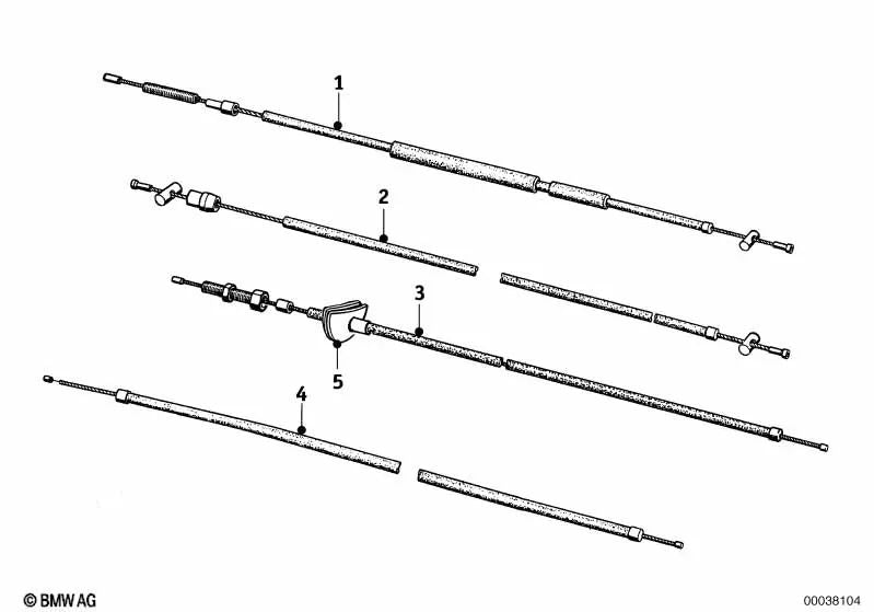 Cable de freno para BMW (OEM 34110007843). Original BMW
