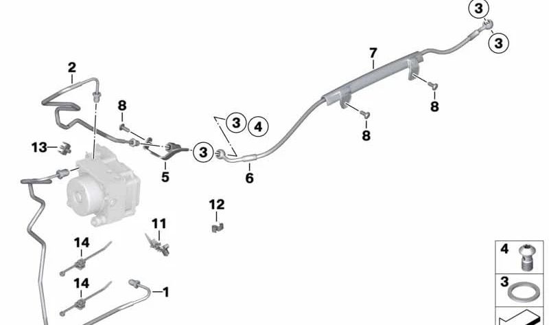 OEM 34327680990 Tambuino freno posteriore per BMW Motorrad R 1200 S (RK29) con ABS (2006-2008). BMW MOTORAD originale.