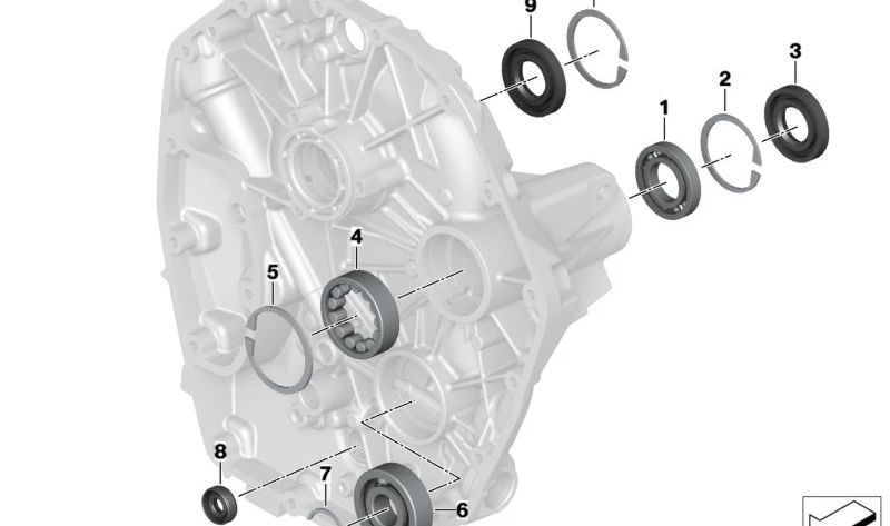 Anillo de seguridad OEM 07119934723 para BMW E21, E30, E12, E28, 114, 1502, 1600, 2002, 2002ti, 2500, 2800. Compatible con varias cajas de cambio Getrag. Original BMW.