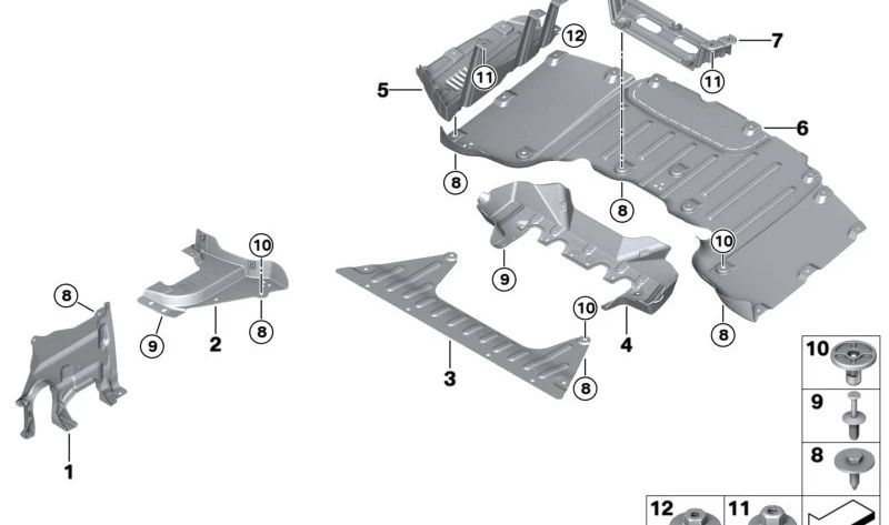 Supporto posteriore centrale di OEM basso 51759491056 per BMW X3 G08 (IX3 IX37 X41HA0, X42HA0, M Sport 41DU0, 42DUHA0). BMW originale.