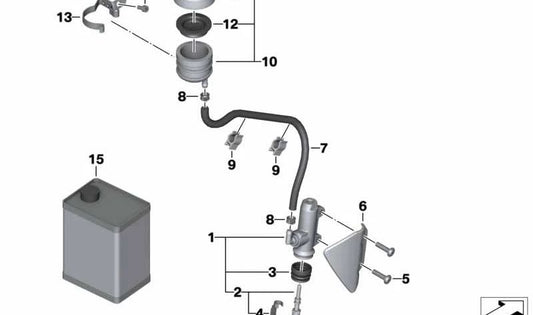 Soporte de freno delantero OEM 34317666931 para motos BMW R1200GS, R1200GS Adventure. Original BMW Motorrad.