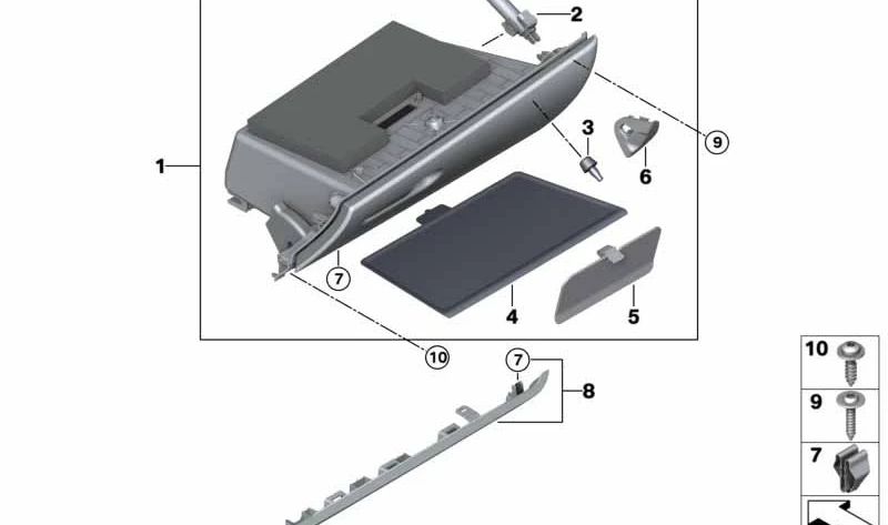 Tapa de caja de fusibles OEM 51166848470 para MINI Countryman F60 y F60 LCI. Original MINI.