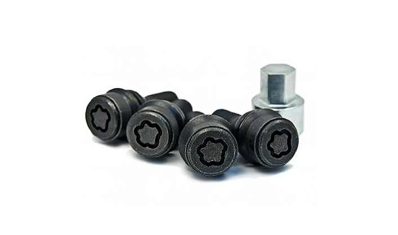 Juego de tornillos antirrobo de rueda OEM 36132453959 para BMW E81, E82, E87, E88, E30, E36, E46, E90, E91, E92, E93, E34, E39, E60, E61, E63, E64, E32, E38, E31, E84, Z3, E85, E86, E89, E52. Original BMW.