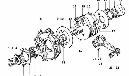 3x5mm OEM Disco Chavet 07119951440 for BMW ISETTA 250, 300 and Motes BMW Motorrad R 24, R 25, R 26, R 27, R 51, R50/5, R 60, R 75, R 80, R 100, G 450x ... and more. Original BMW Motorrad.