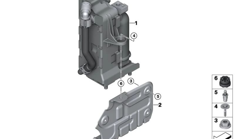 Condensador A/A OEM 64535A1C604 para BMW G60 y G61 (530e, 550e, 520i, xDrive, etc.). Compatible con modelos desde 2023. Repuesto original BMW.