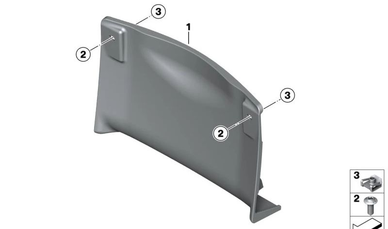 OEM plastic radiator molding 46639445279 for BMW Motorrad C400GT, CE04... and more. Original BMW Motorrad.