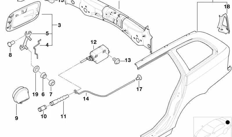 Panel trasero completo OEM 41348242359 para BMW X5 E70 y X6 E71. Original BMW.