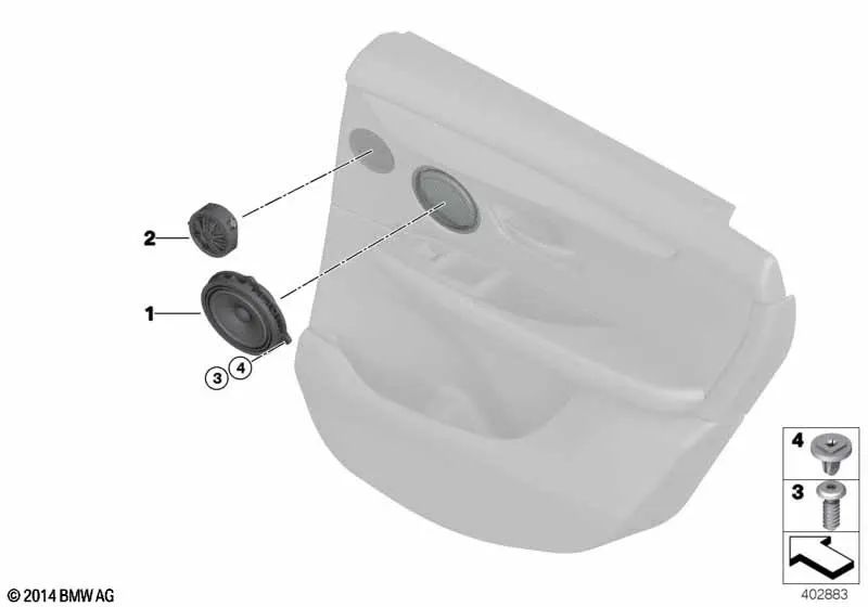 HiFi-Mitteltöner OEM 65132622803 für BMW F40, F44 Gran Coupe und mehr. Original BMW.